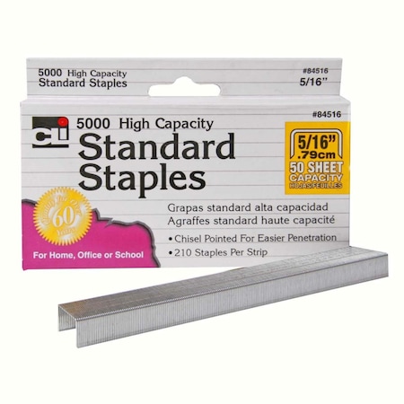 Charles Leonard High Capacity Standard Staples, PK50000 84516